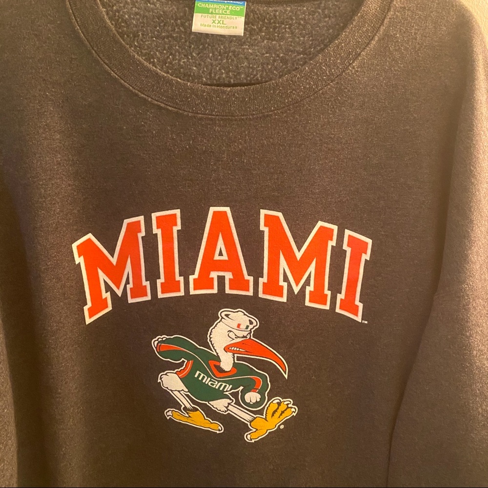 Champion University of Miami Fleece Sweatshirt